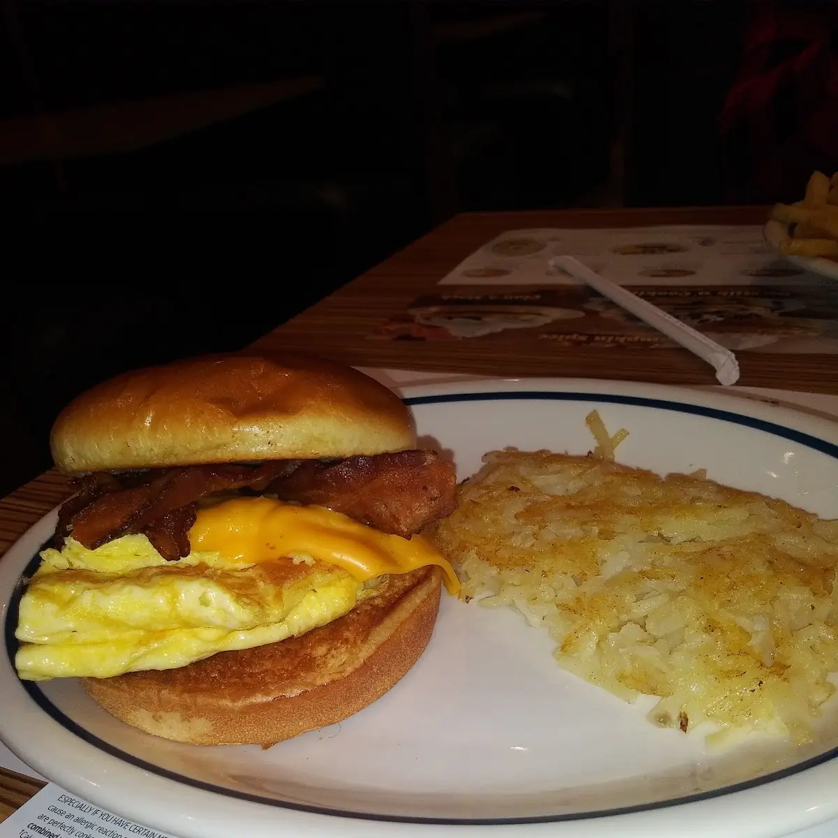 Bacon Egg and Cheese Sandwich Hash Browns