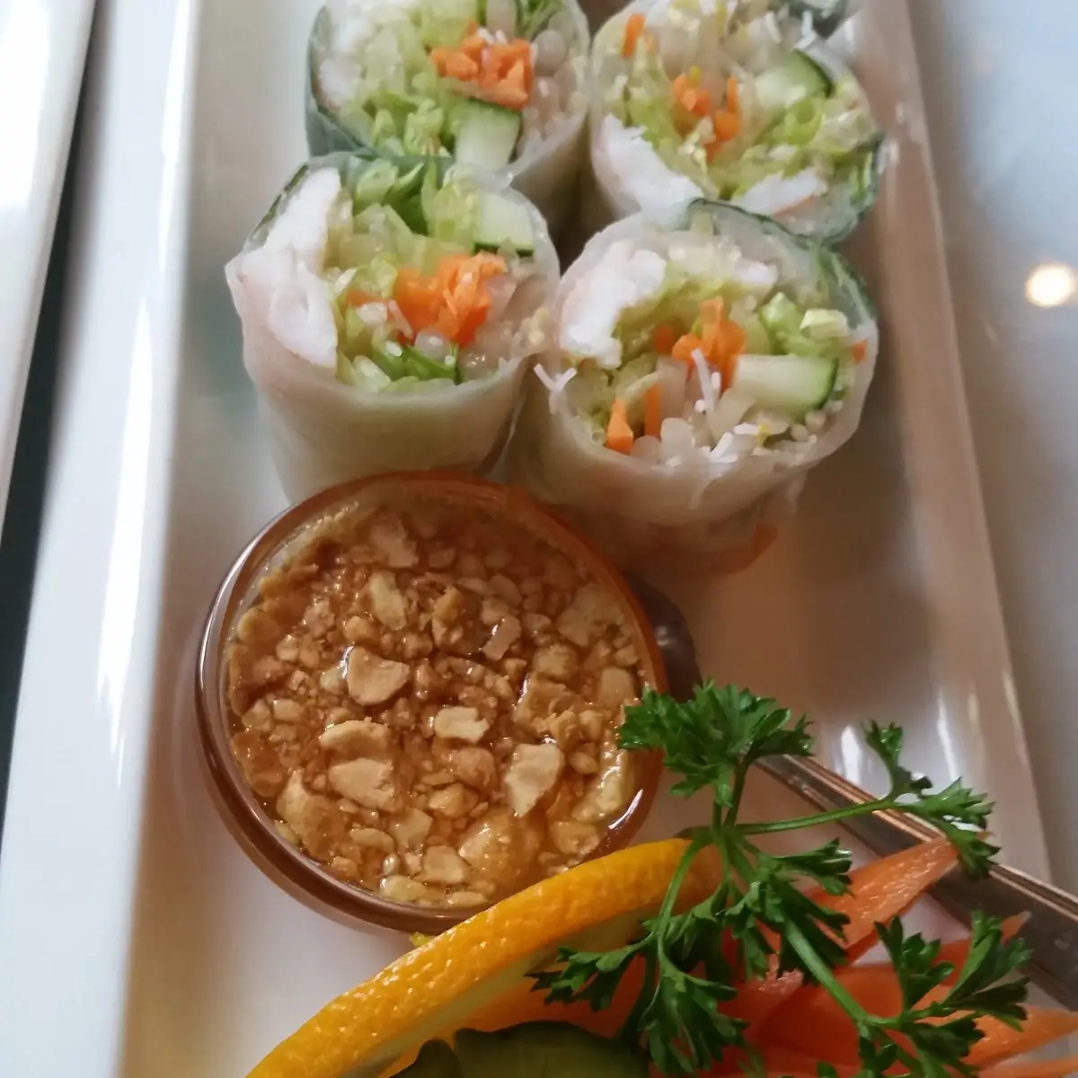 Spring Rolls with Peanut Sauce
