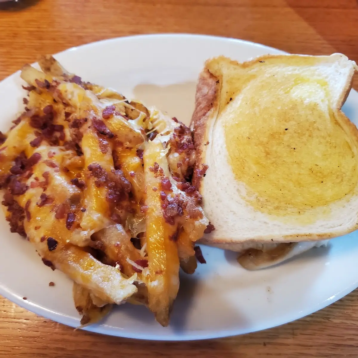Patty Melt with Loaded Fries