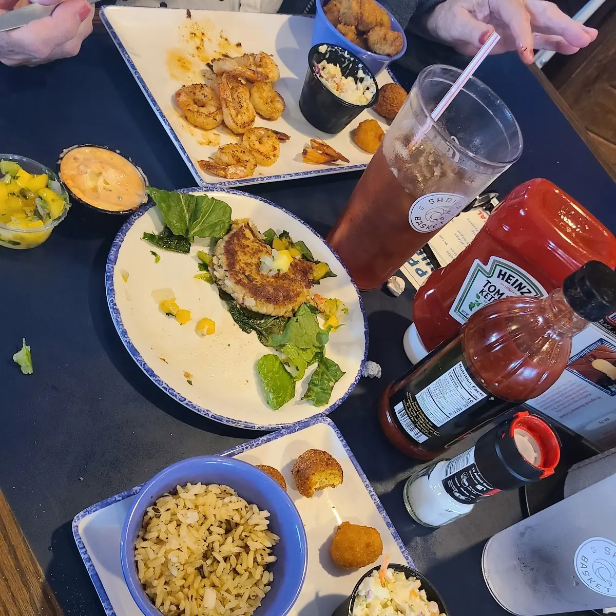 Crab Cakes Cajun Shrimp