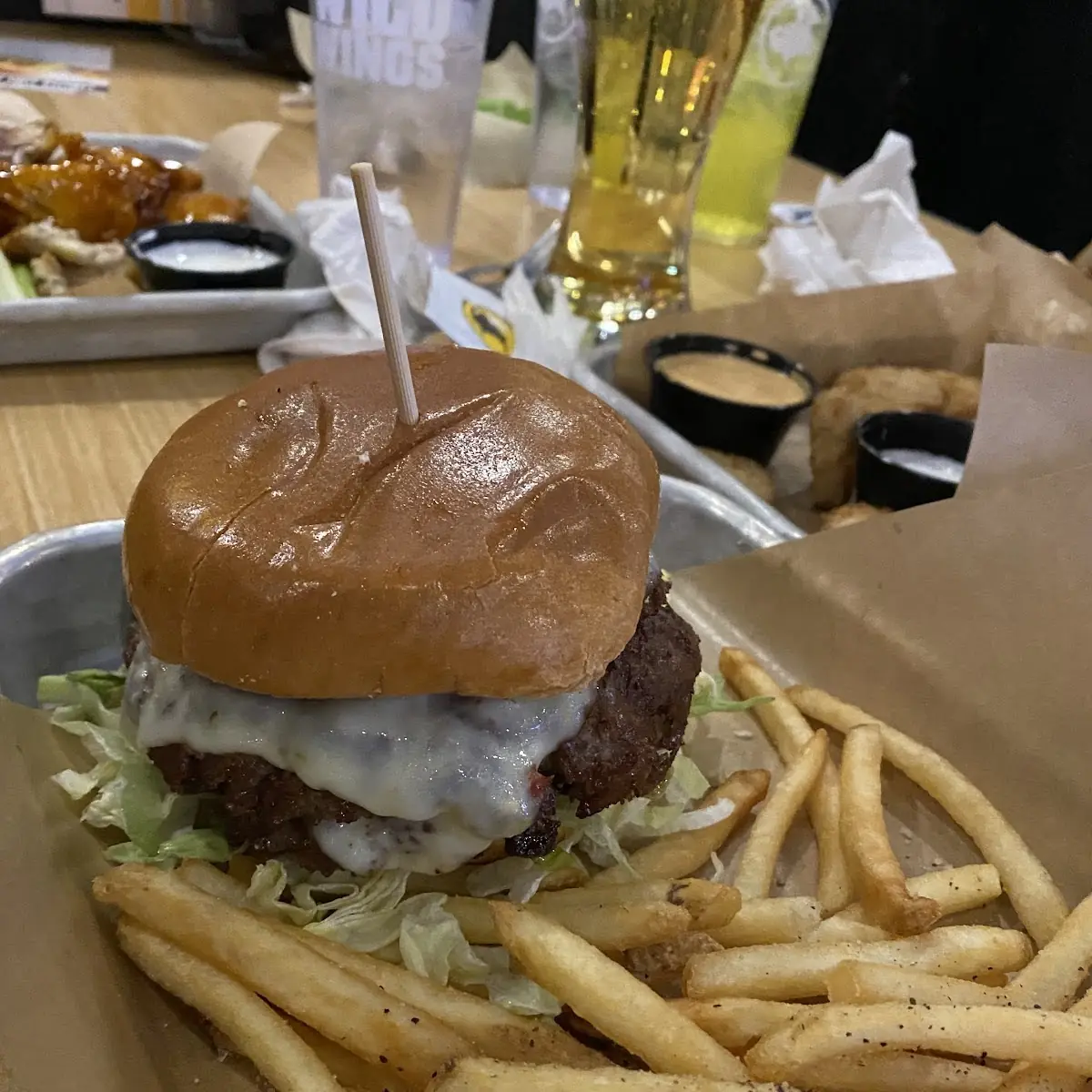 Cheese Burger and Fries