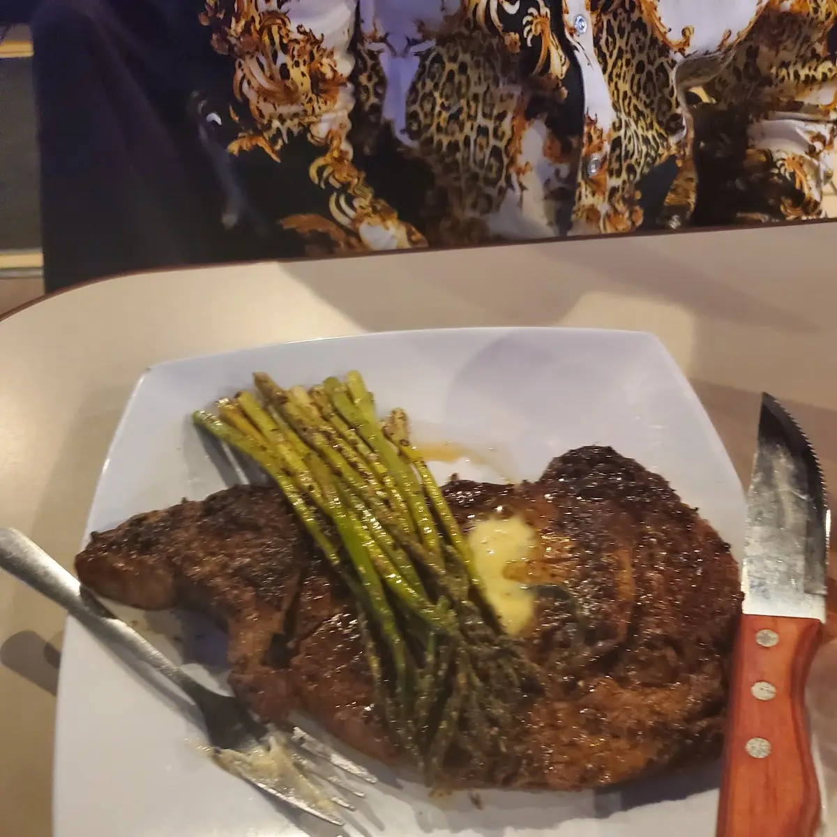 Rib Eye Steak and Asparagus