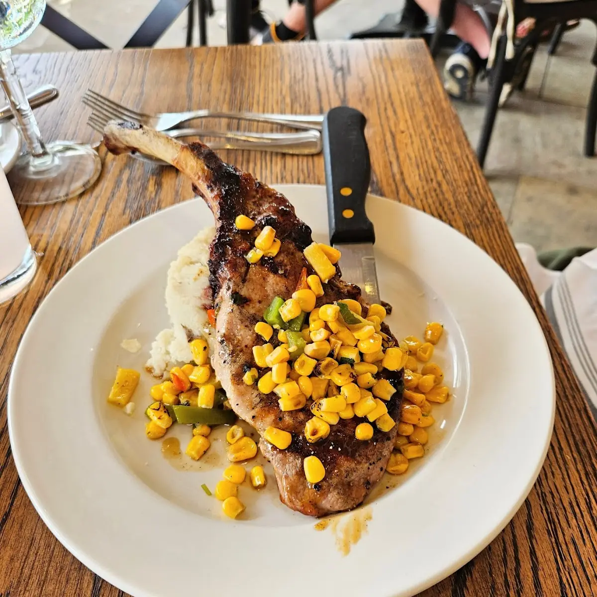 Grilled Berkshire Tomahawk Pork Chop