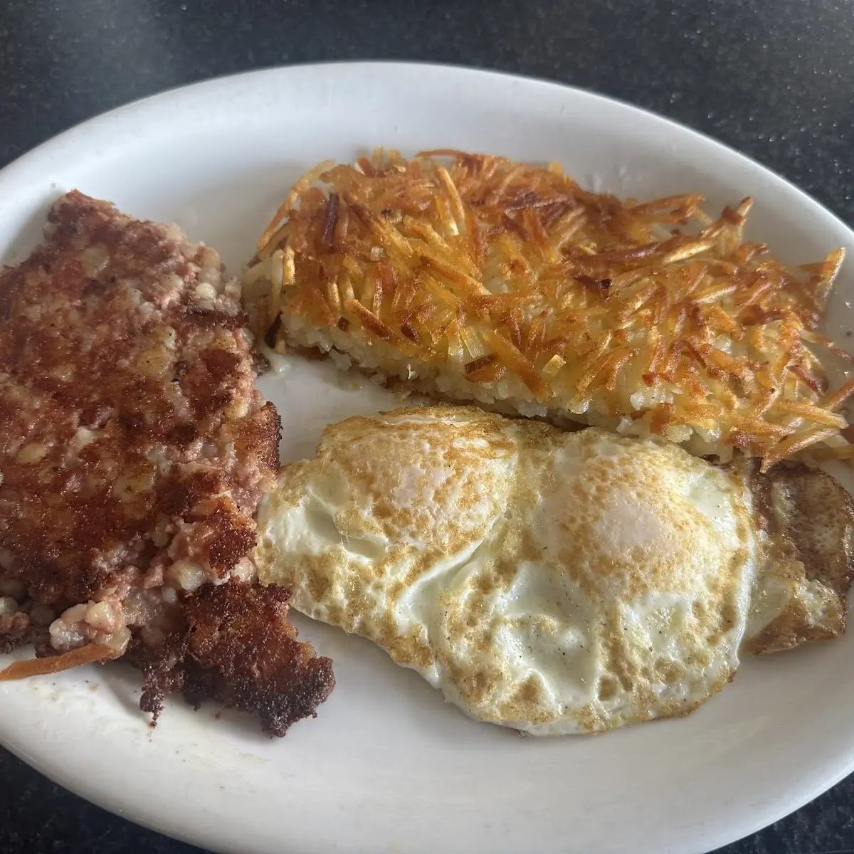Hamburger Steak and Eggs