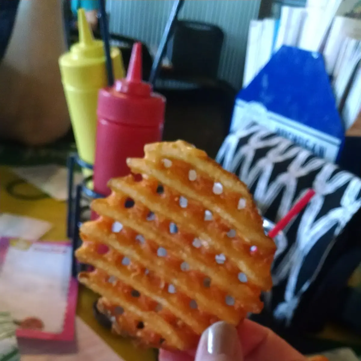 Waffle Fries and Cheese