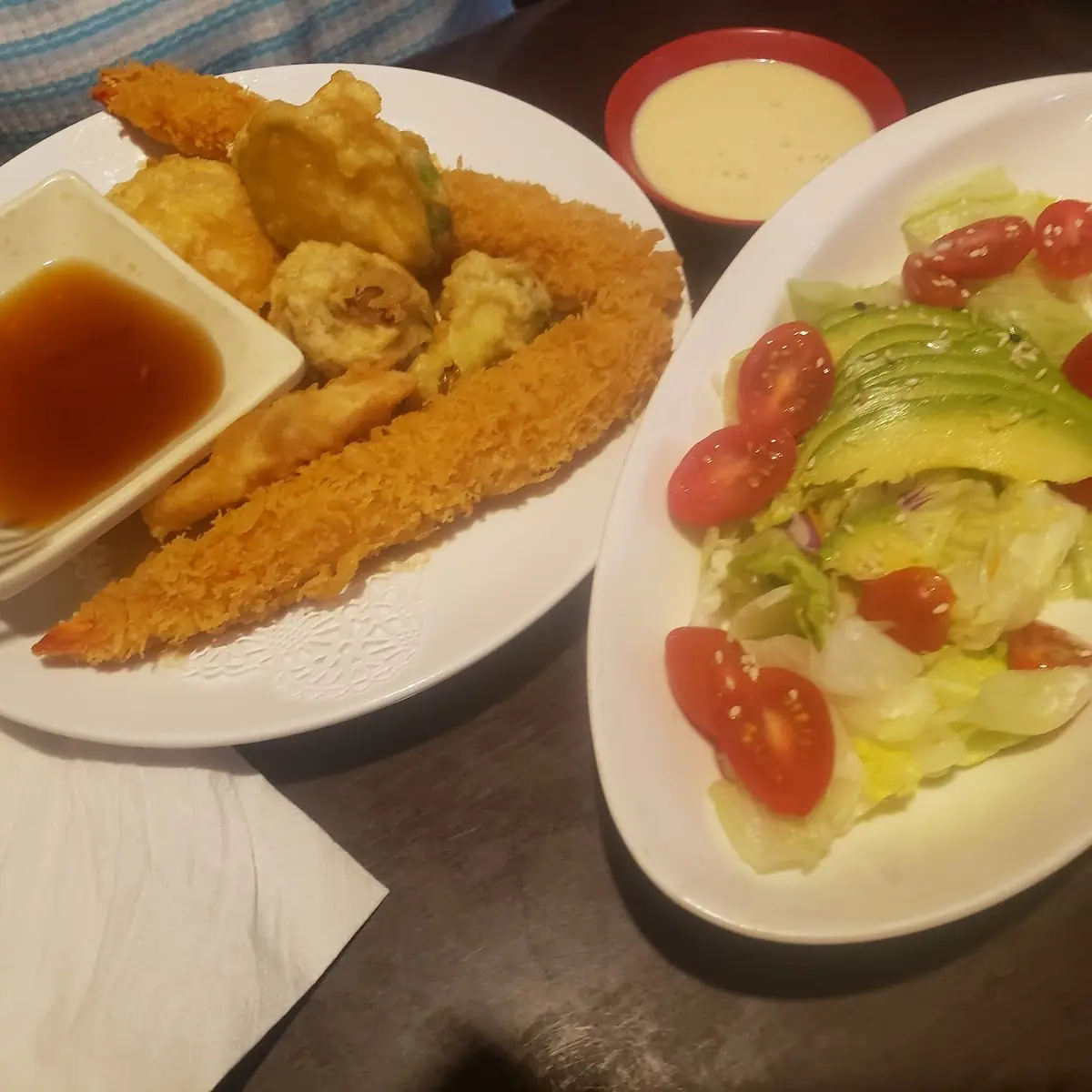 Tempura Shrimp with Avocado Salad
