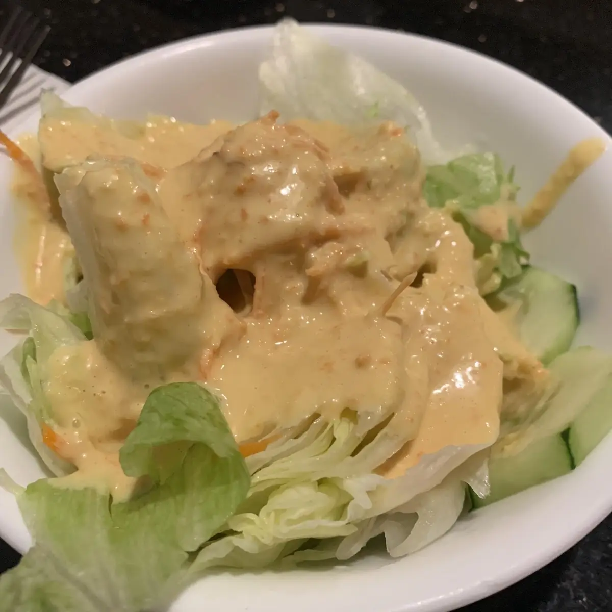 Side Salad with Ginger Dressing
