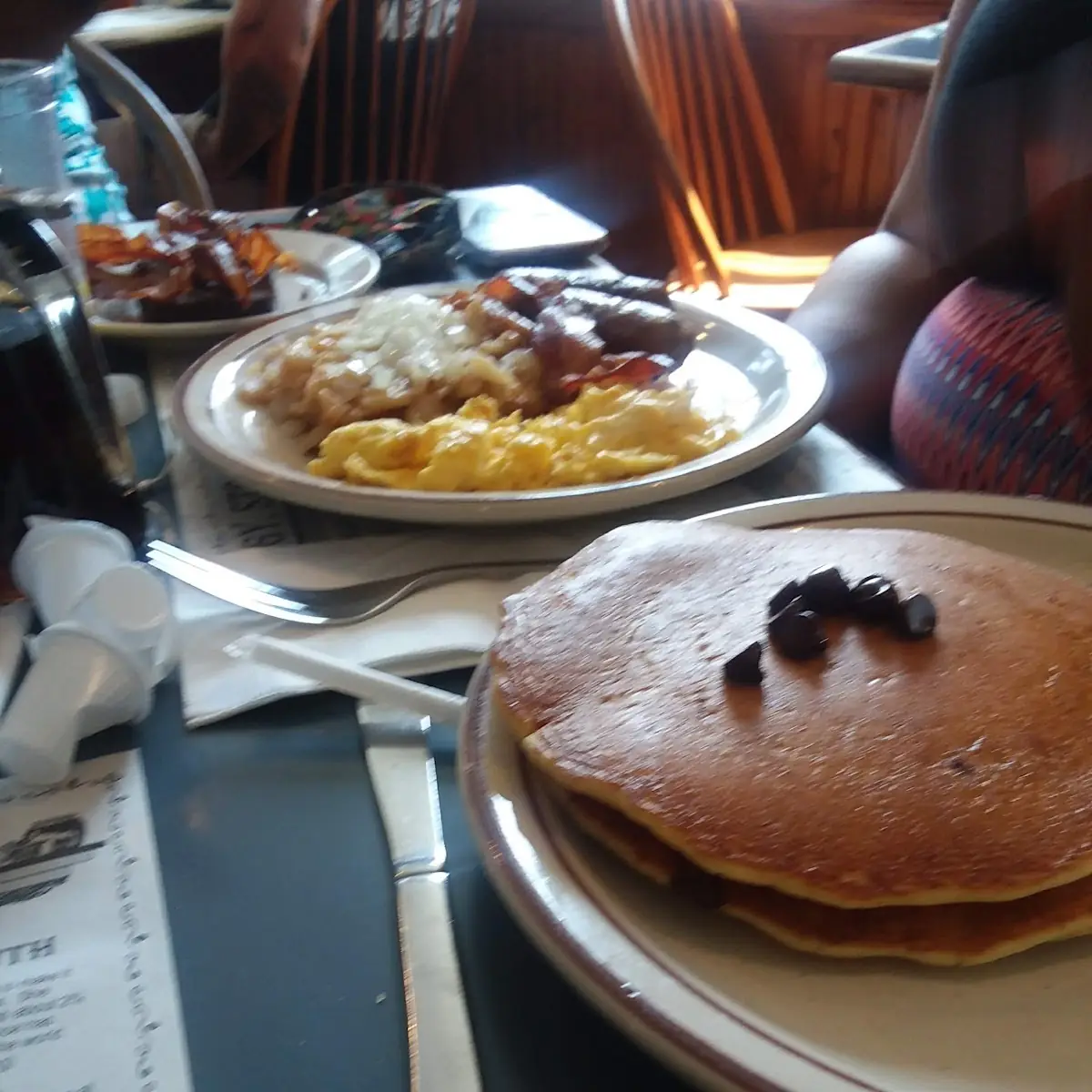 2 2 2 Eggs Bacon Pancakes