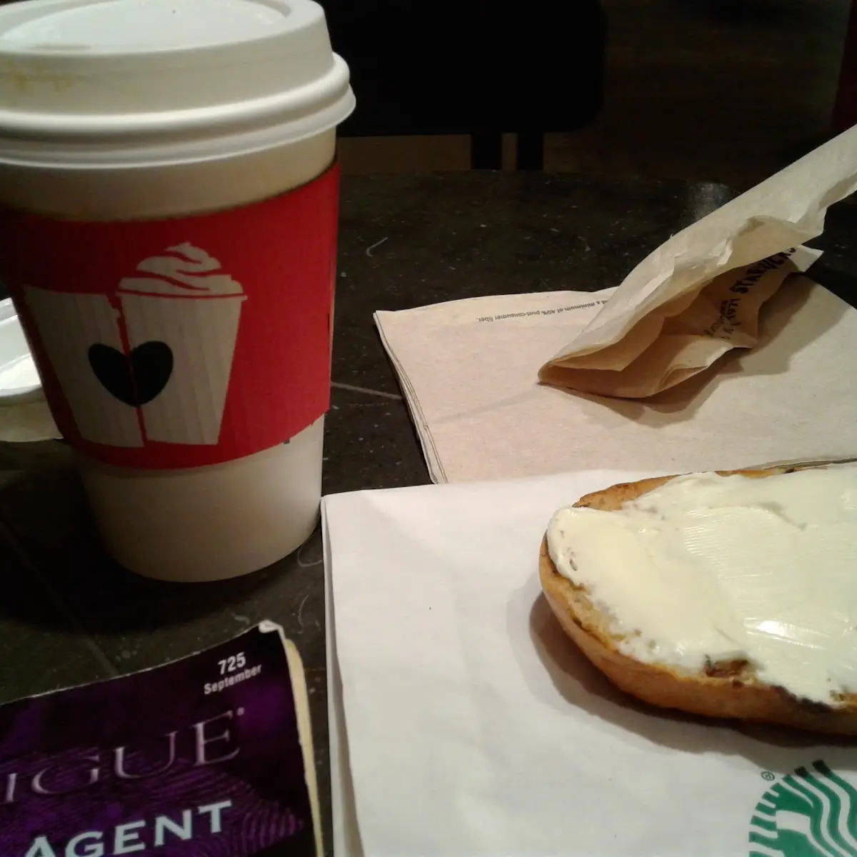 Cinnamon Raisin Bagel with Cream Cheese