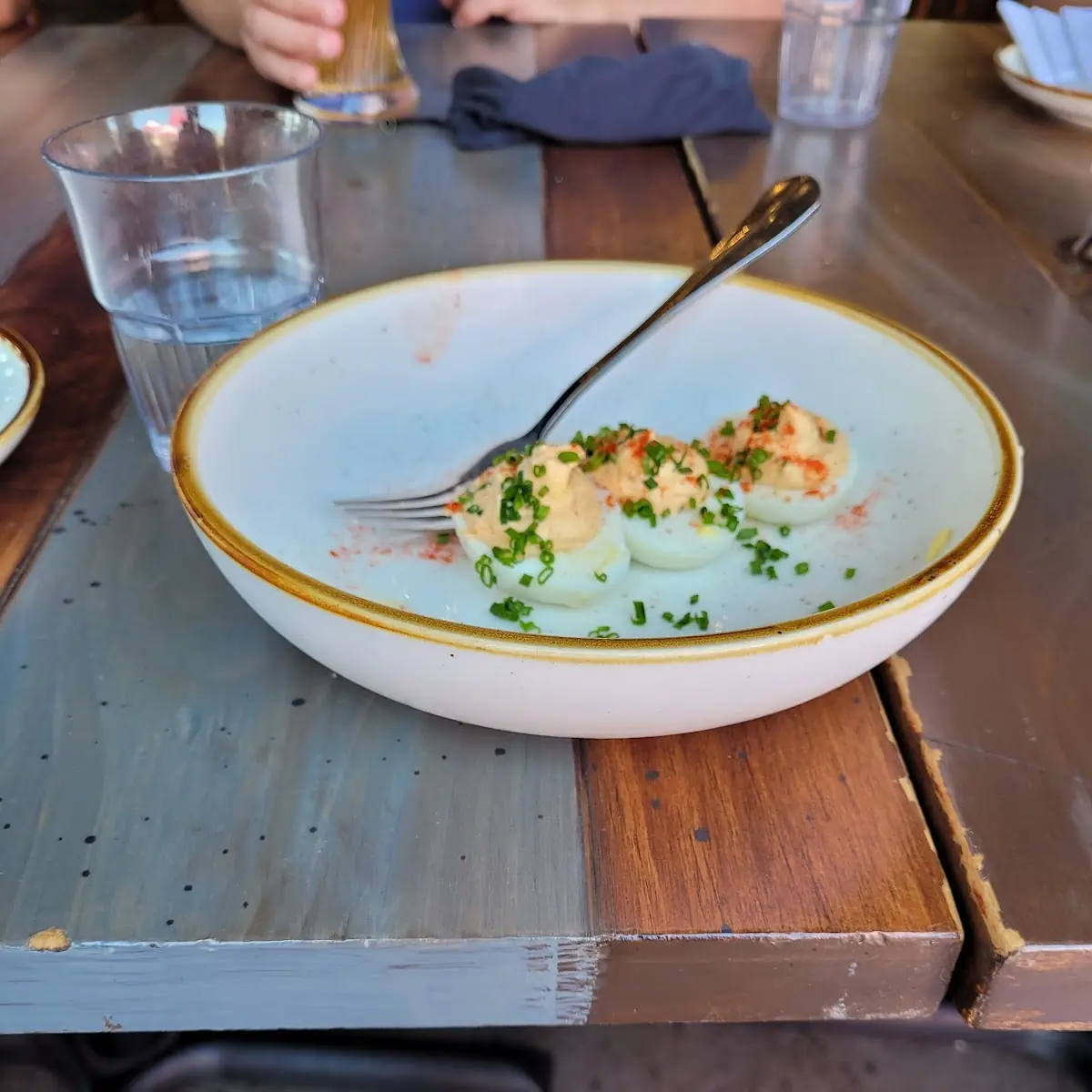 Kimchi Deviled Eggs