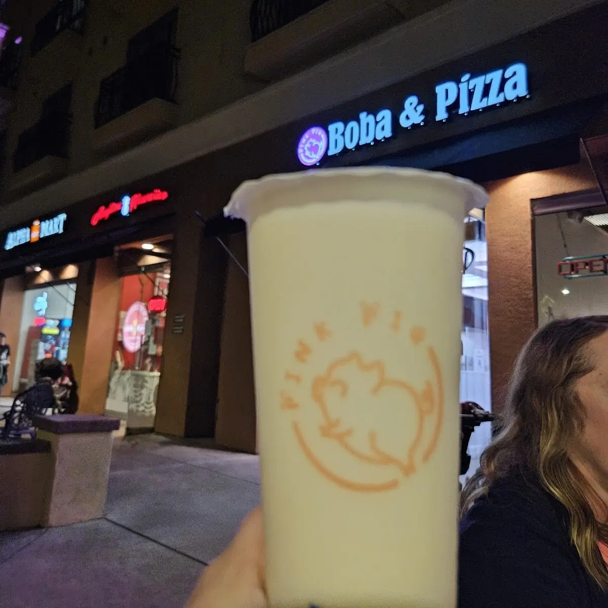 Pina Colada Milk Tea with Mango Boba