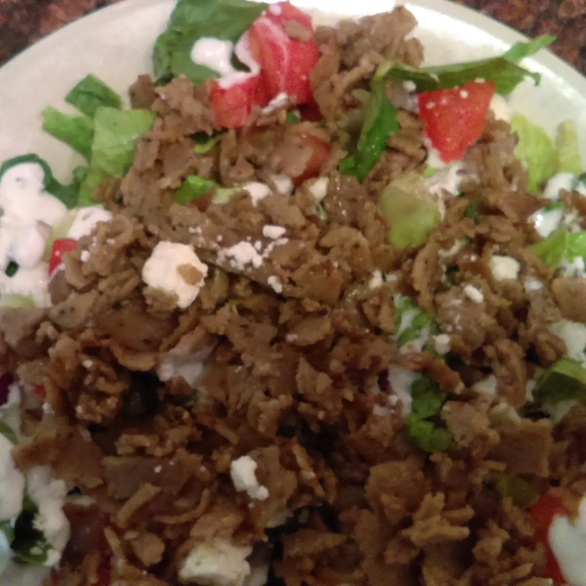Gyro Salad with Popover