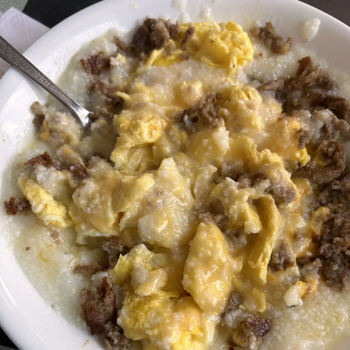 Sausage Egg & Cheese Grits Bowl