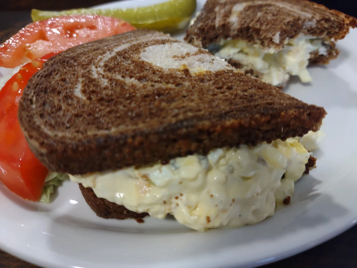 Egg Salad on Toasted Rye