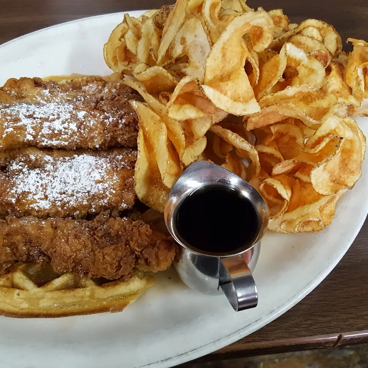 Chicken Waffle w Twisters