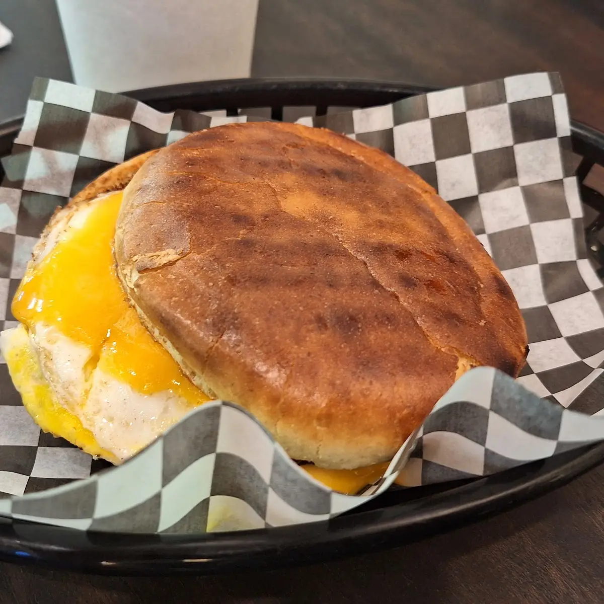 Egg and Cheese Bagel Sub Brioche Bun