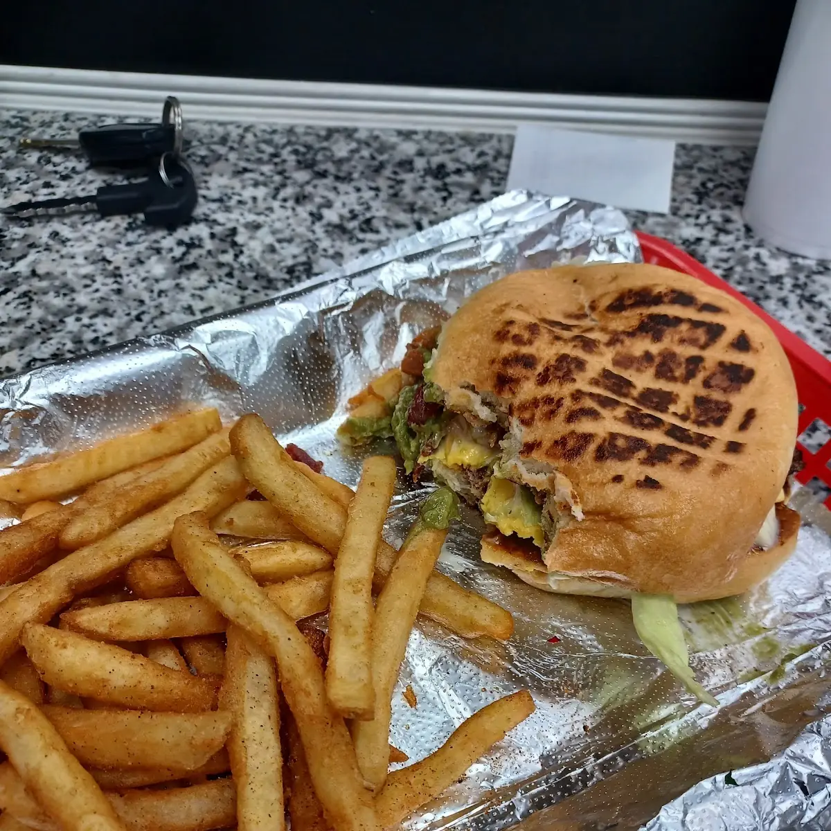 Avocado Bacon Cheeseburger