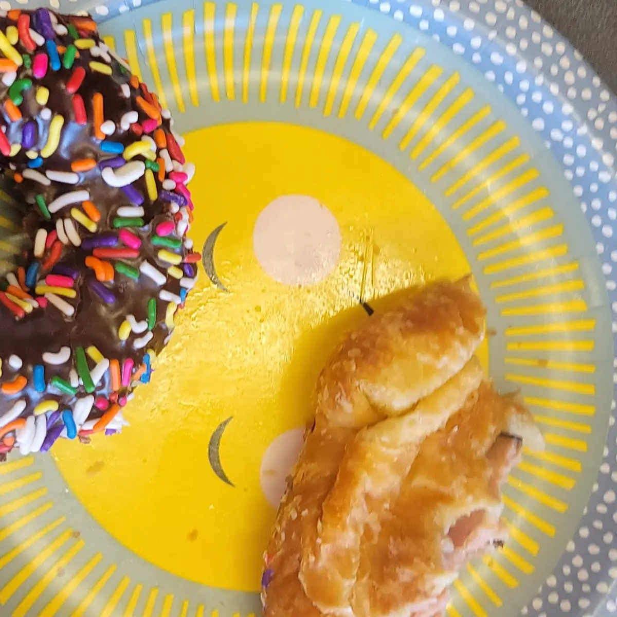 Ham and Cheese Croissant Sprinkle Donut