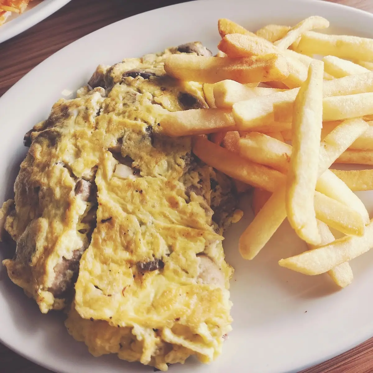 Mushroom Sausage Omelette