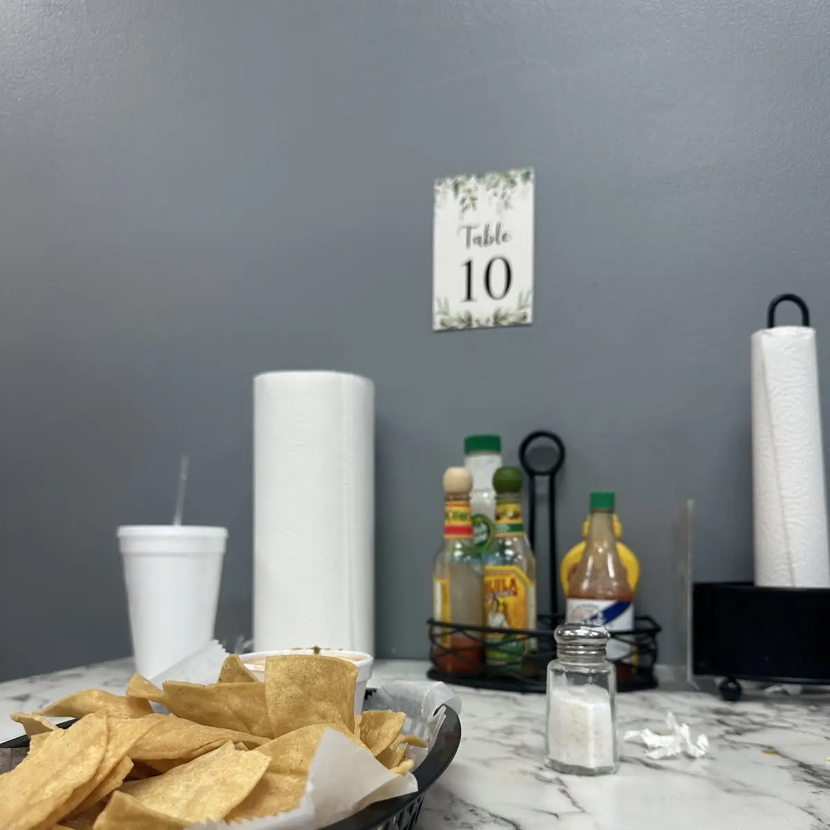 House Chips & Salsa with Horchata Drink