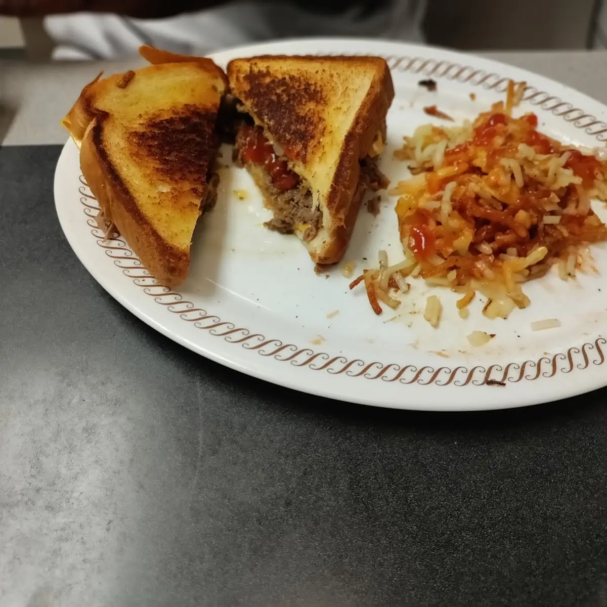 Patty Melt & Hashbrowns