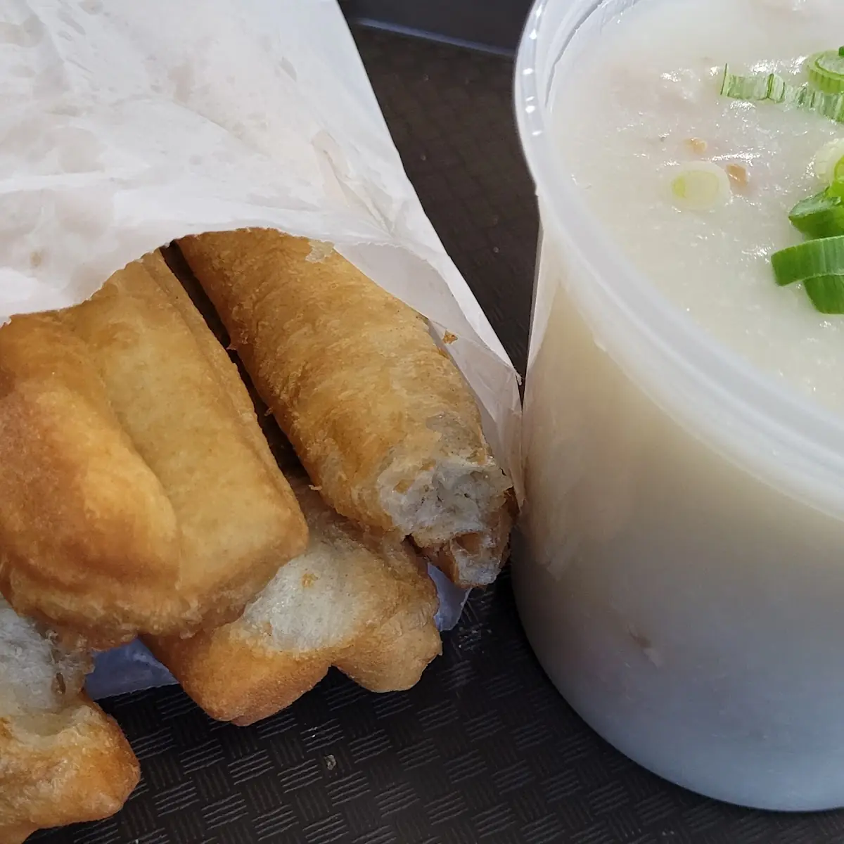 Pork & Thousand Years Egg Congee Fried Dough