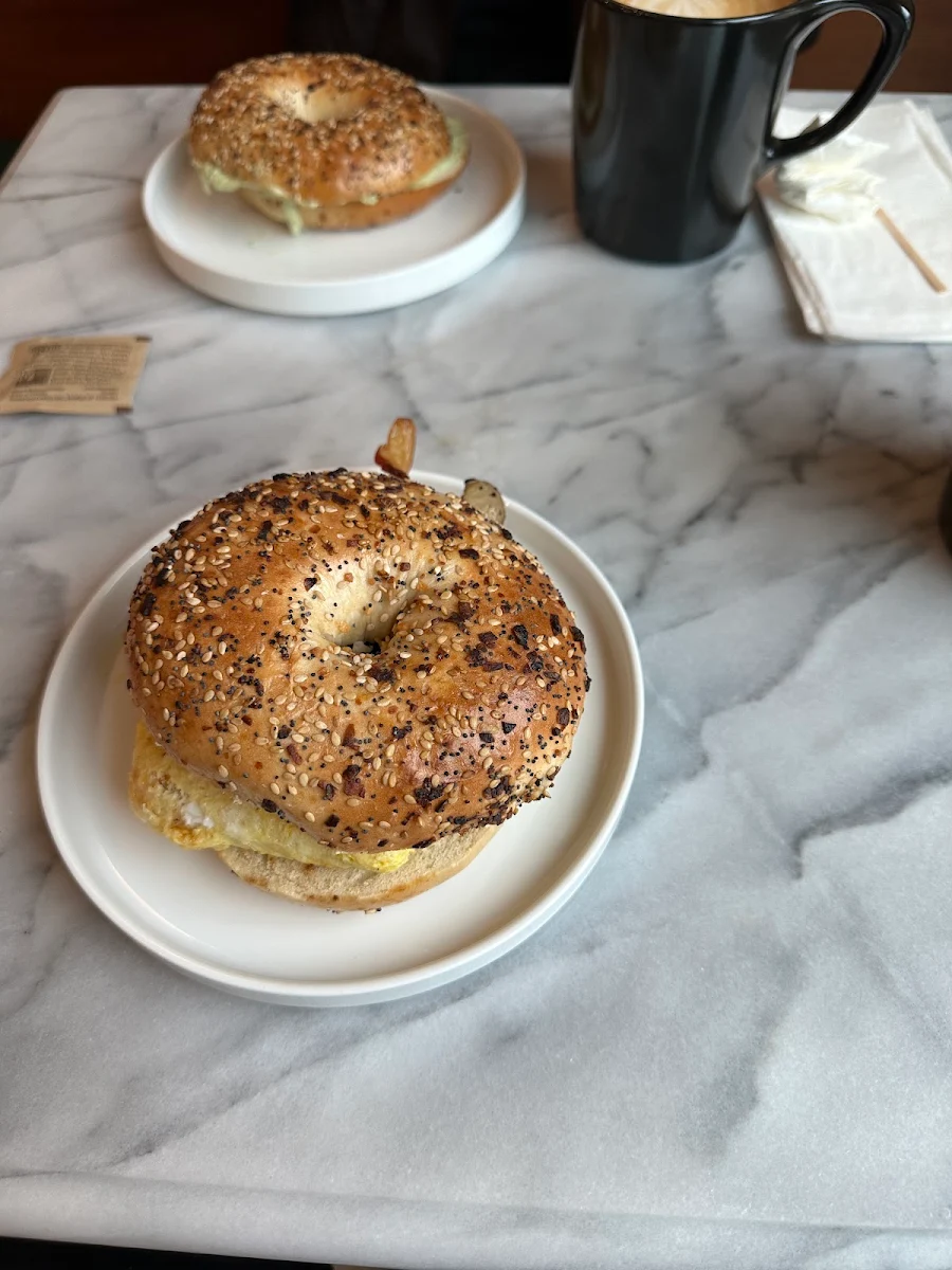 Bacon Egg and Cheese on an Everything Bagel