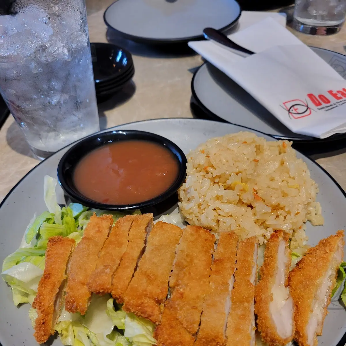Crispy Chicken Katsu with Rice