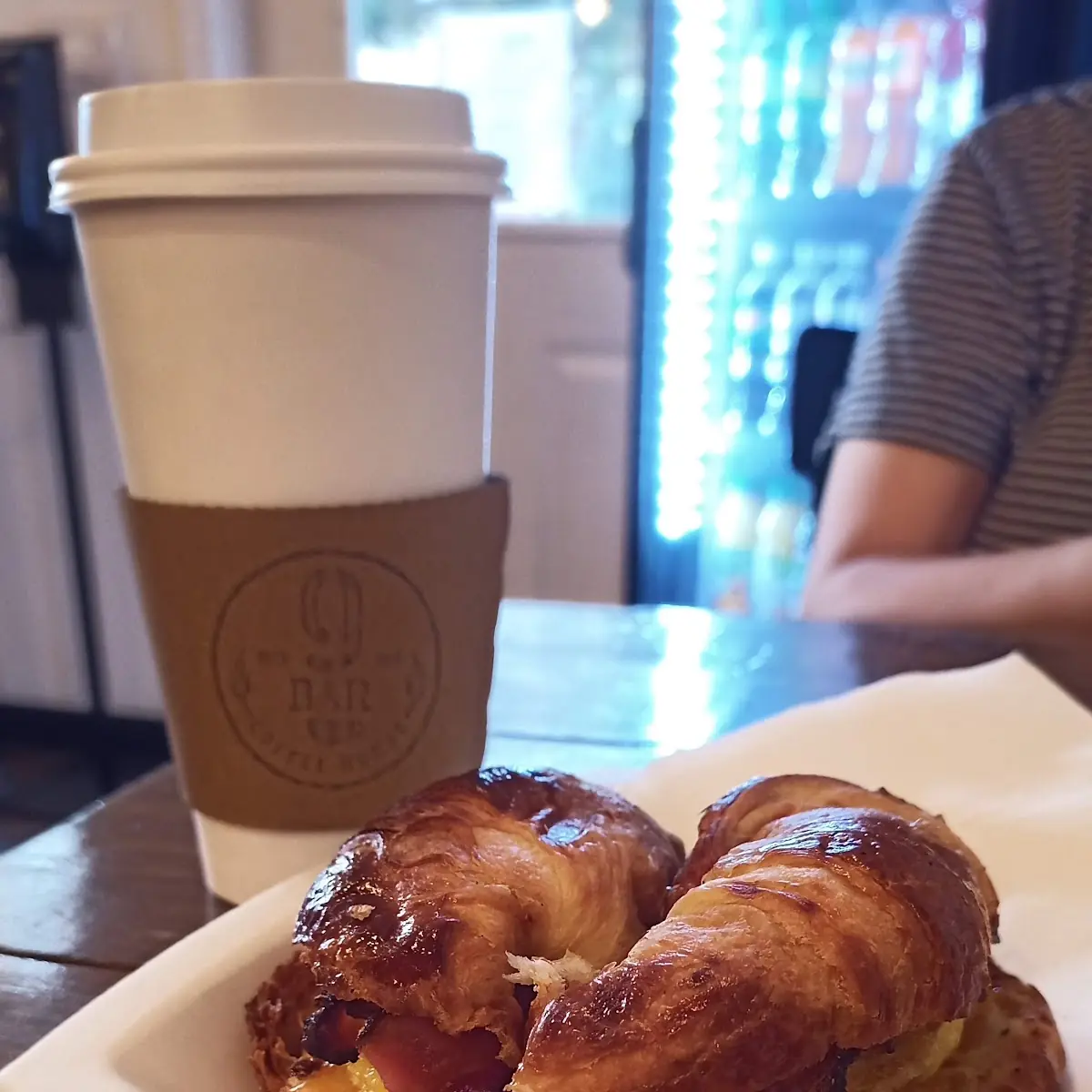 Bacon Cheese Croissant Sandwich