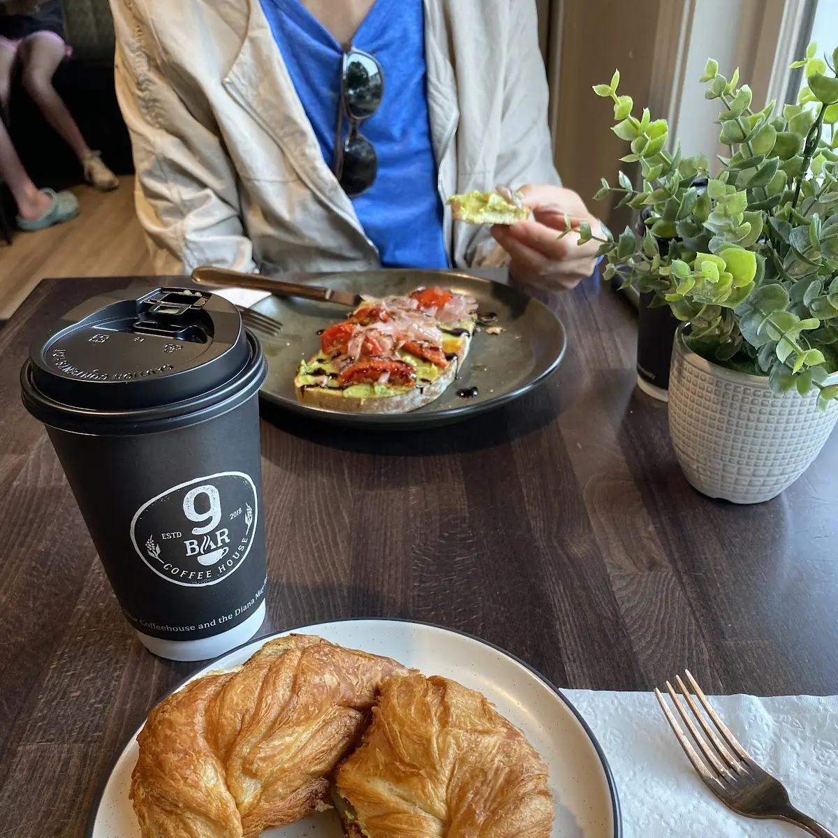 Croissant and Avocado Toast