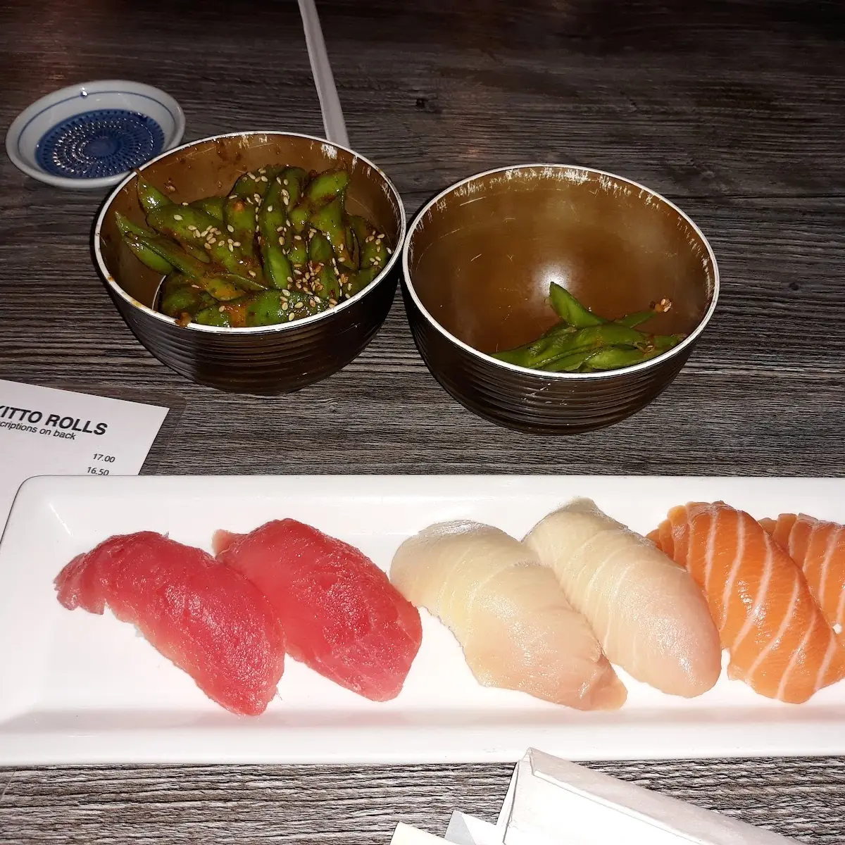 Salmon Yellowtail Tuna Nigiri
