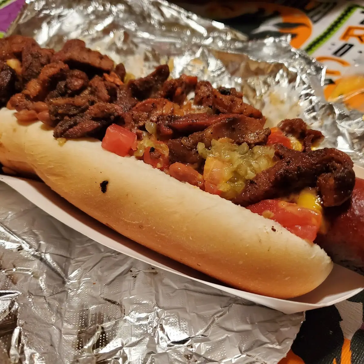 Bacon Wrapped Hotdogs with Everything Al Pastor