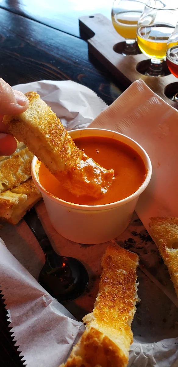 Tomato Soup with Grilled Cheese