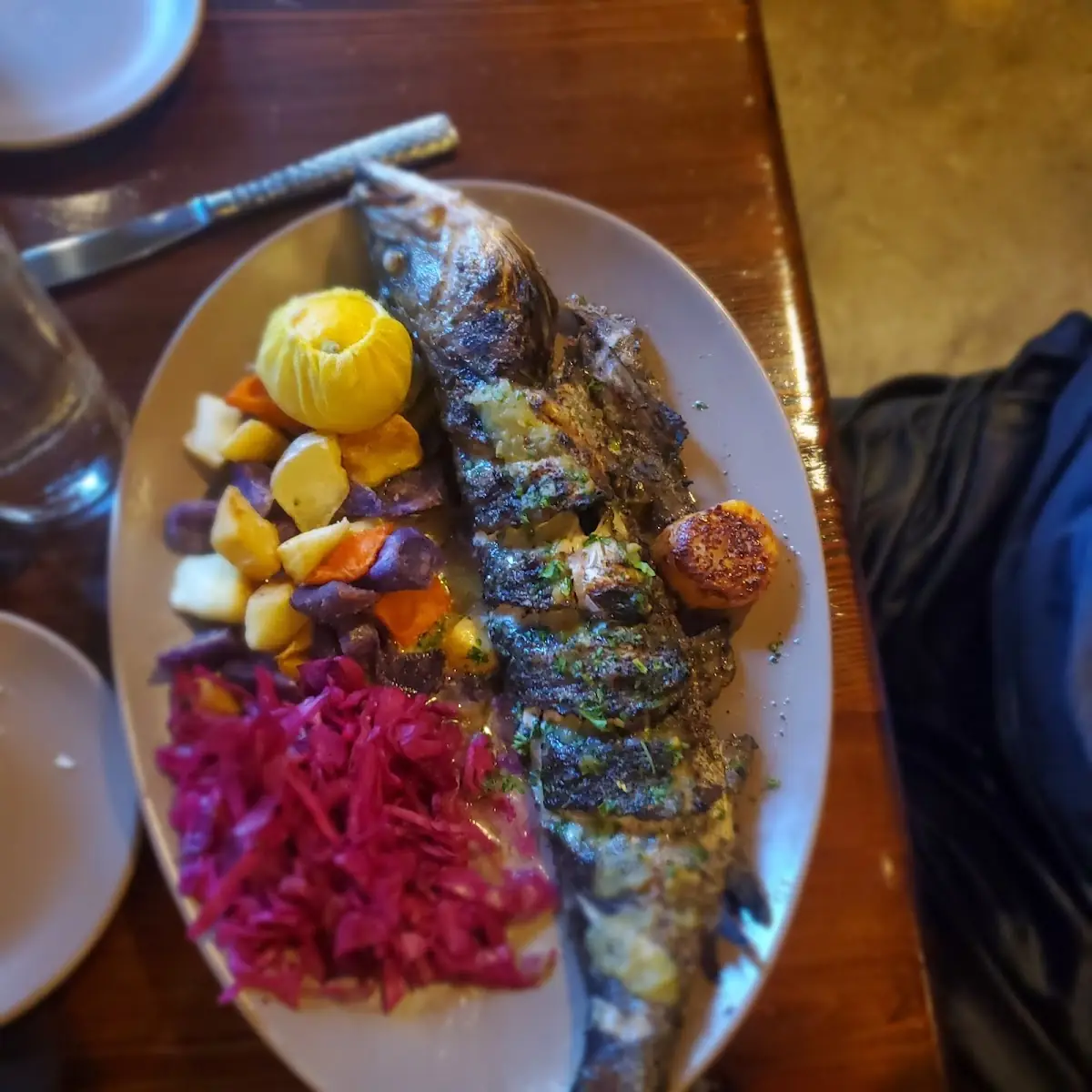 Visiting Whole Fish Sea Bass