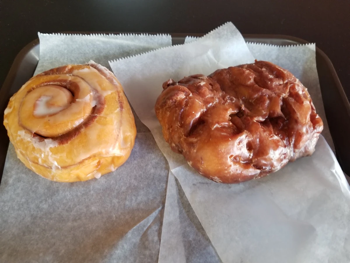 Cinnamon Roll and Apple Fritter
