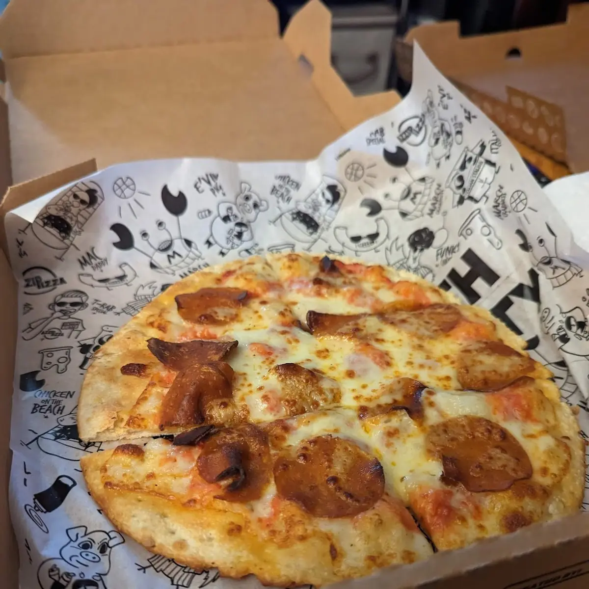 Vegetarian Pepperoni and Cheese Pizza