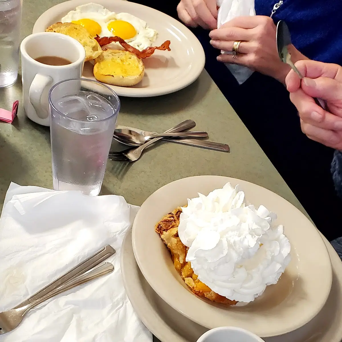 Apple Pie a La Mode with Whipped Cream