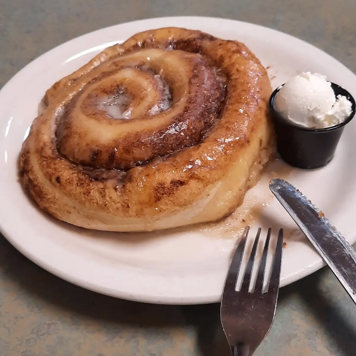 Homemade Jumbo Cinnamon Roll