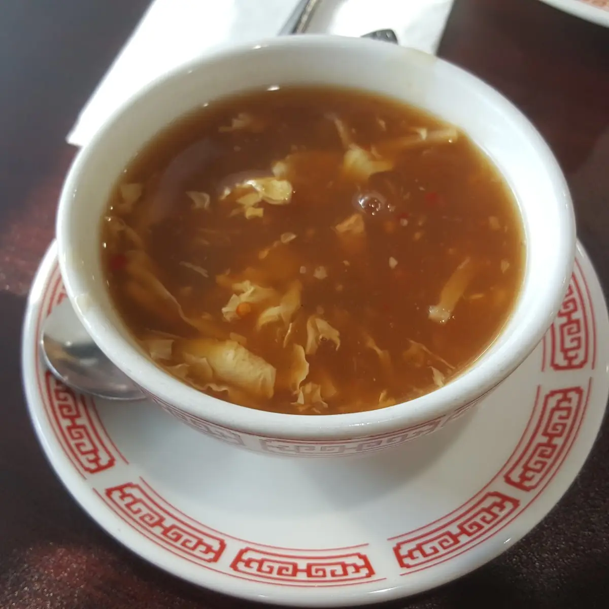 Hot Sour Soup and Egg Rolls