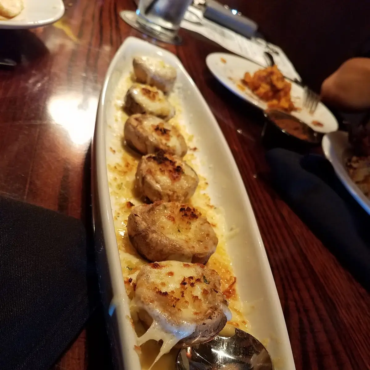 White Cheddar Stuffed Mushrooms