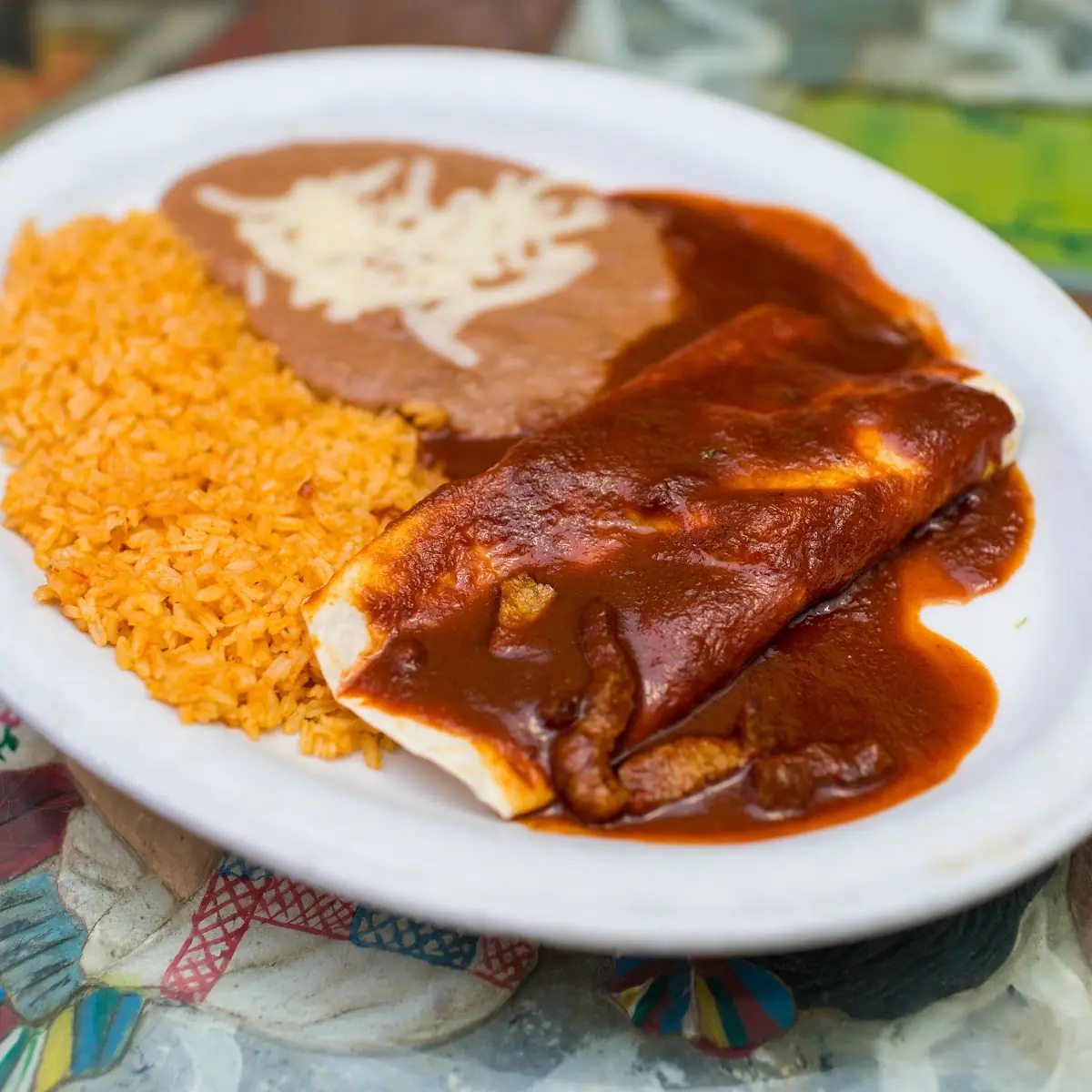5. Bean Burrito & Cheese Enchilada