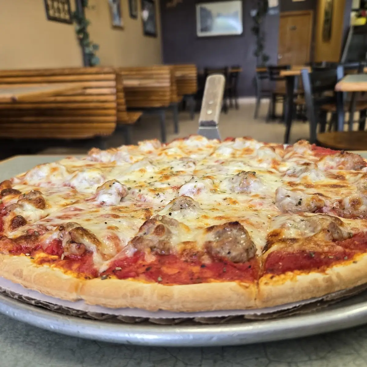Thin Crust Sausage Pizza