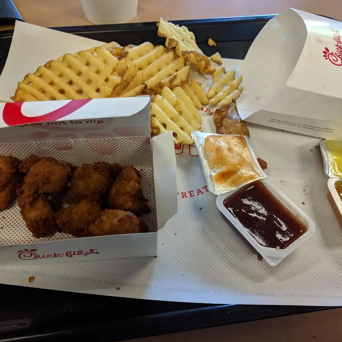Grilled Chicken Nuggets with Fries