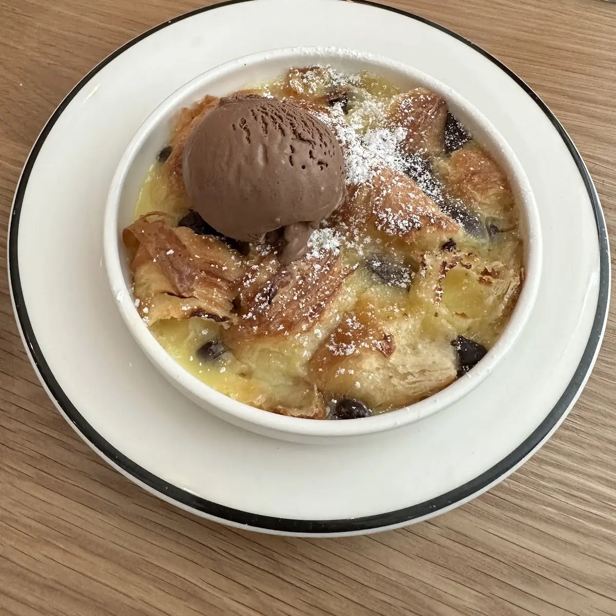 Chocolate Croissant Bread Pudding