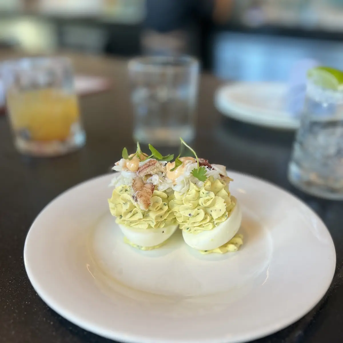 Dungeness Crab Deviled Eggs