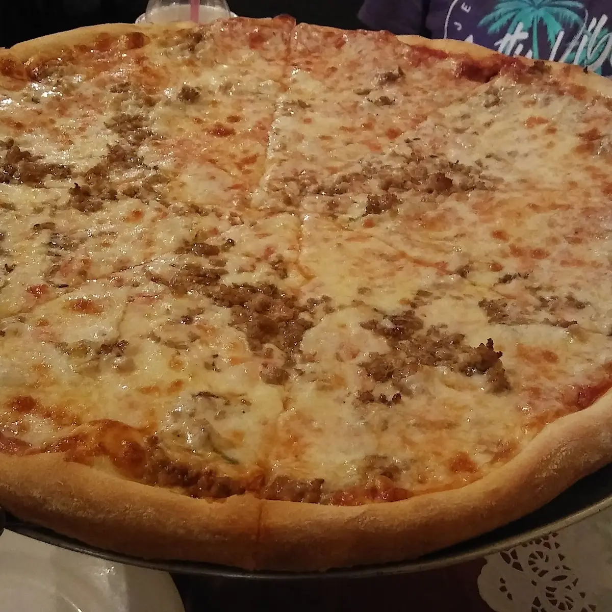 Sausage and Extra Cheese Pizza