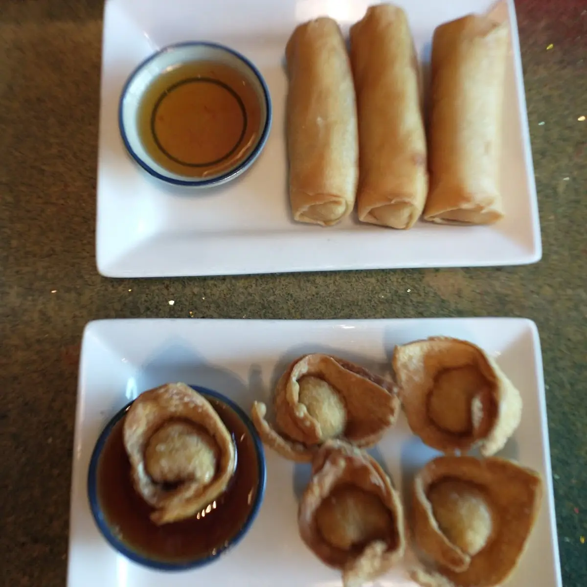 Crab Rangoon & Spring Rolls