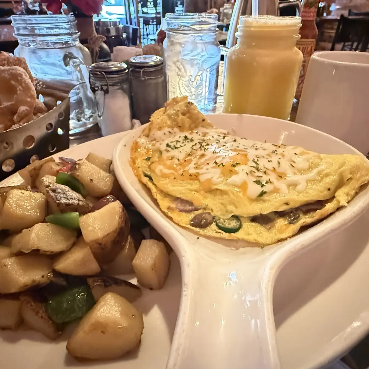 Omelette and Potatoes
