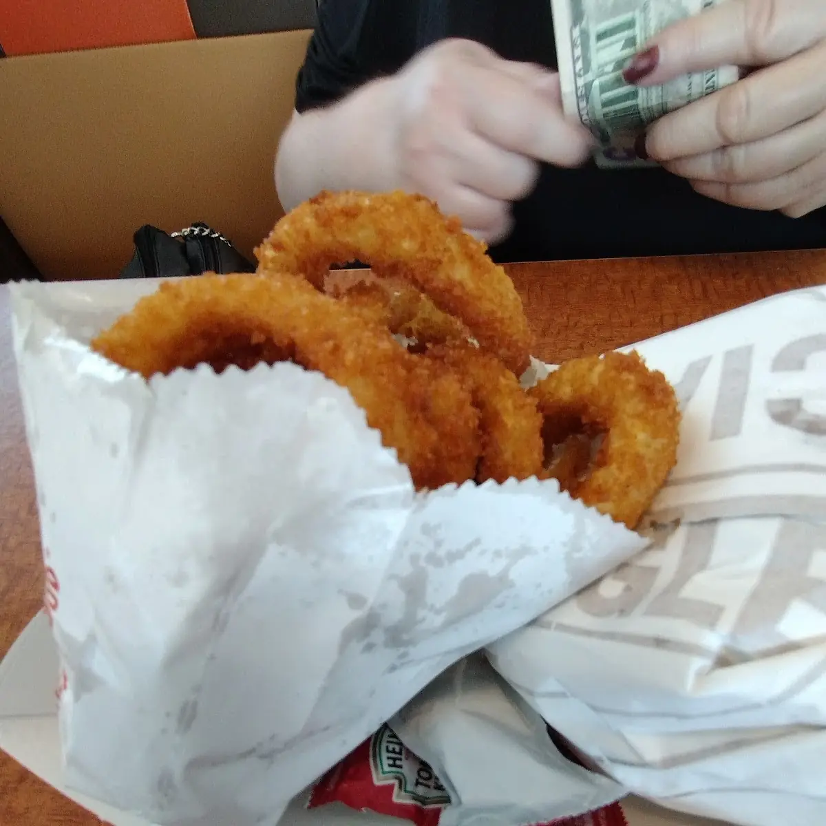 Bacon Cheeseburger with Onion Rings