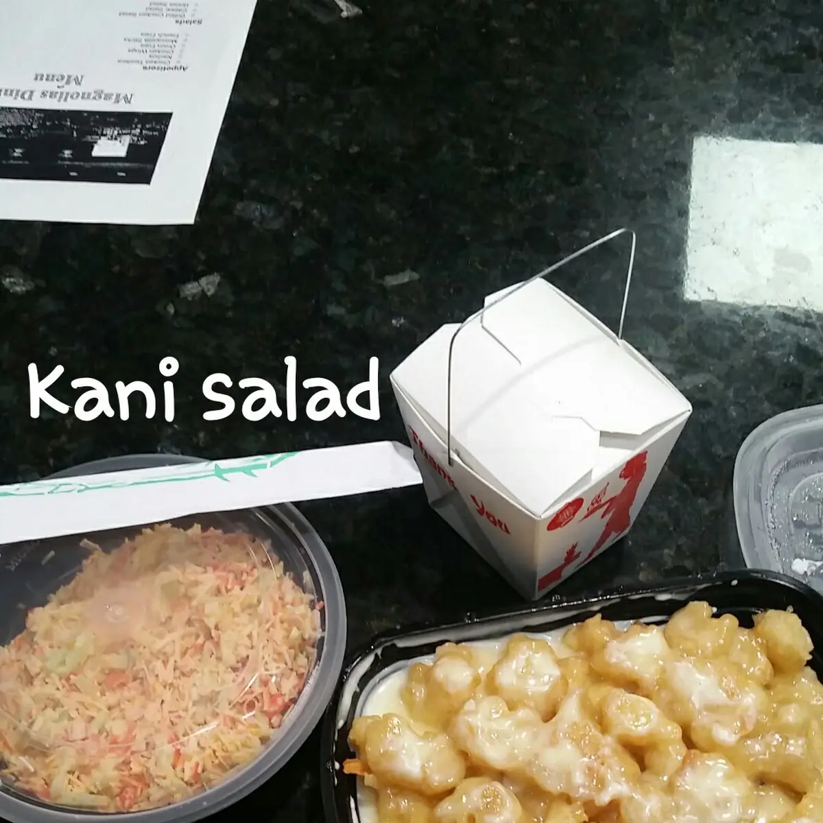 Kani Salad and Coconut Shrimp